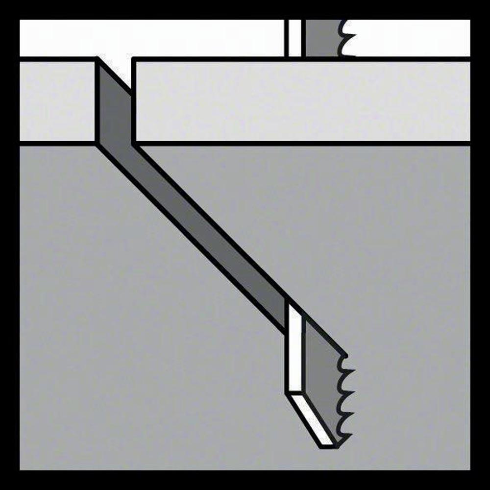 Stichsägeblatt T 123 X Gesamtlänge 100 mm Zahnteilung 1,2-2,6 mm HSS 5 Stück / Karte