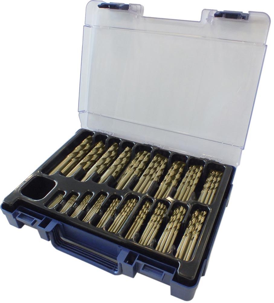Spiralbohrer-Sortiment 1,0-10 x 0,5 mm HSS-Co5 DIN 338 70tlg. im Koffer