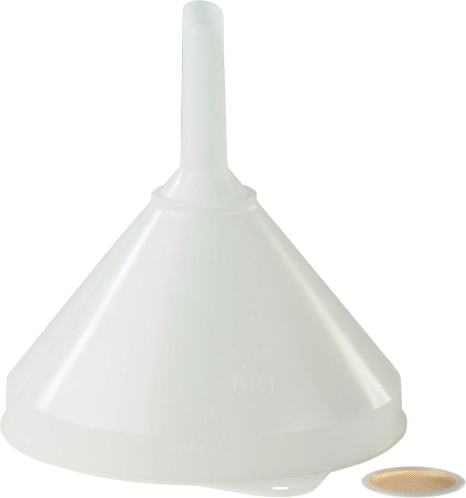 Trichter Ø 208/20 mm Höhe 218 mm HD-Polyethylen natur mit Sieb Trichter Ø 208/20 mm Höhe 218 mm HD-Polyethylen natur mit Sieb