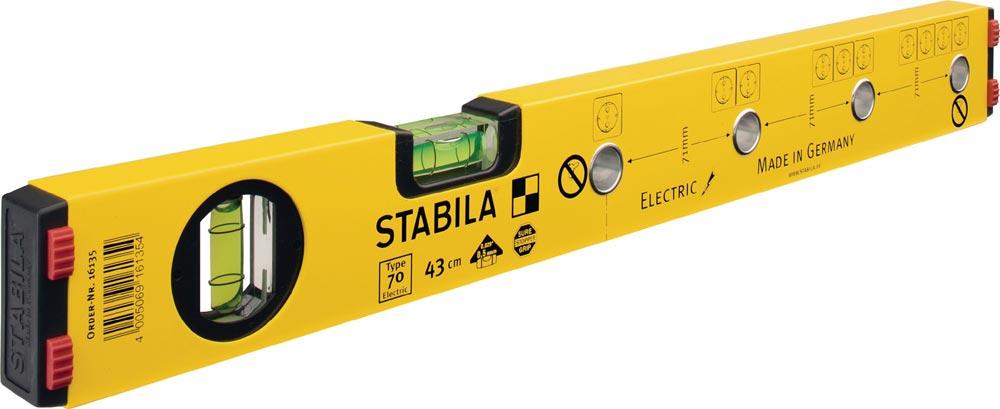 Wasserwaage 70 Electric 120 cm Aluminium gelb  0,5mm/m Wasserwaage 70 Electric 120 cm Aluminium gelb  0,5mm/m