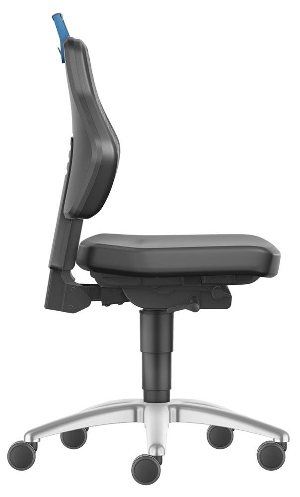 Arbeitsdrehstuhl, autom. Gewichtsregulierung, Ergonomie-Paket, Tragegriff, Supertec schwarz, Rollen