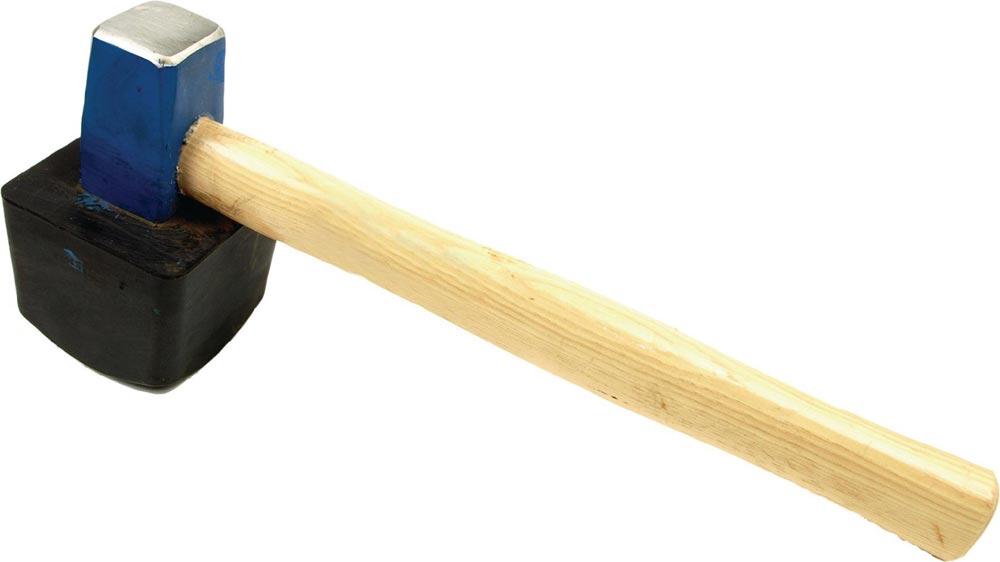 Plattenlegerhammer 1500 g rund (anvulkanisiert)