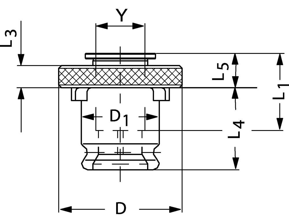 Schnellwechseleinsatz SE 10 mm x 8 mm Größe 2 für DIN 371 M10
