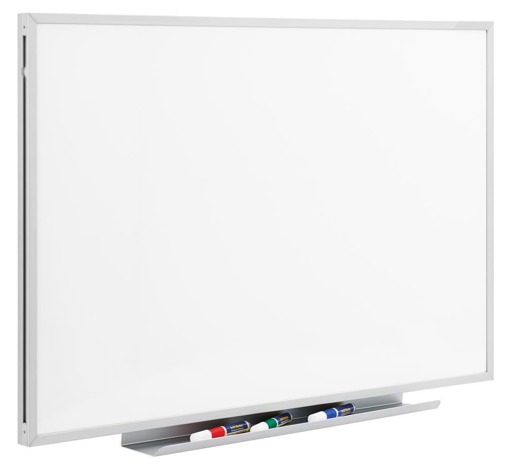 Whiteboard für Wandschienensystem, BxH 1500x1000 mm