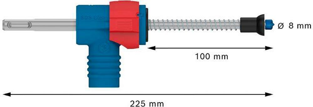 Hammerbohrer-Set EXPERT SDS Clean plus-8X Nenn-Ø 8,0 mmL.225 mm Arbeitslänge 100 mm