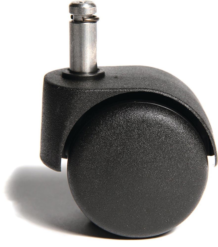 Rollen für weiche Böden Rollen-Ø 50 mm passend für Bürodrehstuhl Stiftlänge 23 mm Stift-Ø 10 mm 5 St./Btl.