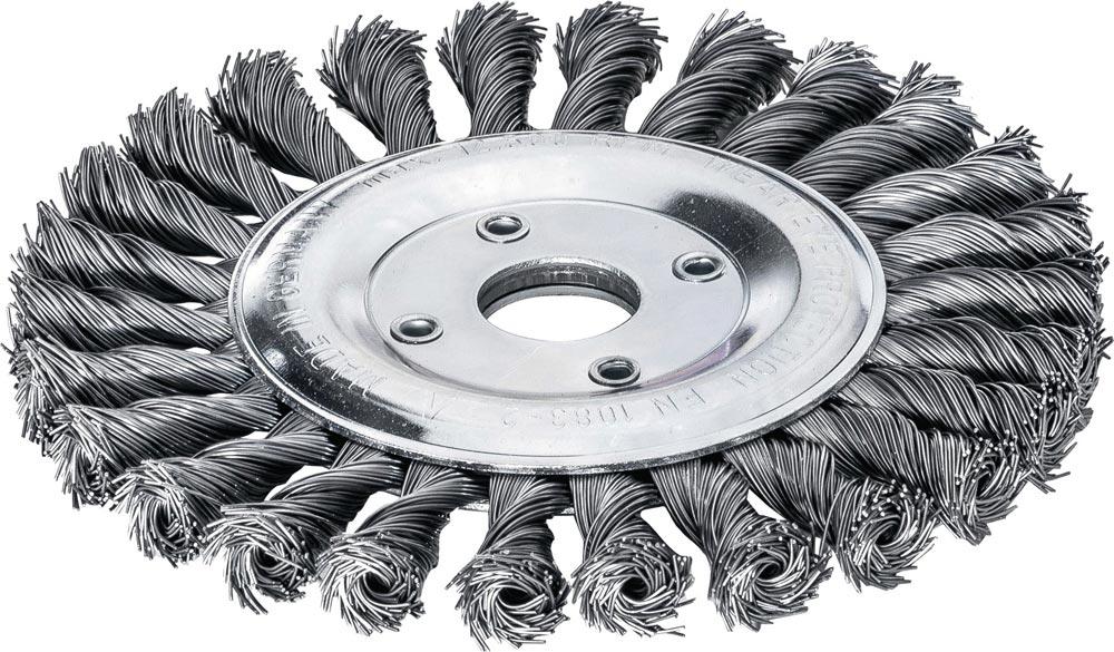 Rundbürste Ø 115 mm Bohrung Drahtstärke 0,5 mm Stahl 14 mm 12500 min- Rundbürste Ø 115 mm Bohrung Drahtstärke 0,5 mm Stahl 14 mm 12500 min-