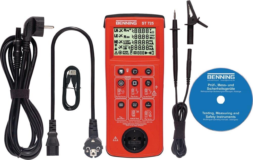 Gerätetester ST 725 Batterie- / Netzbetrieb L270xB115xH55mm Gerätetester ST 725 Batterie- / Netzbetrieb L270xB115xH55mm
