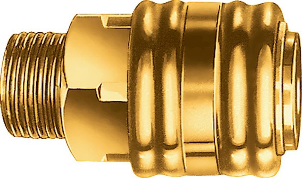 Schnellverschlusskupplung DN 7,2, Außengewinde Messing Gewinde G 1/2 20,95 mm Schnellverschlusskupplung DN 7,2, Außengewinde Messing Gewinde G 1/2 20,95 mm