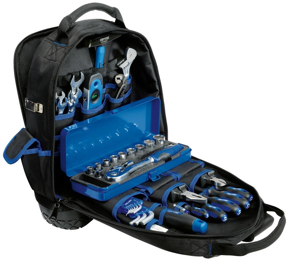 Montage-Werkzeugsortiment 91tig. im Rucksack