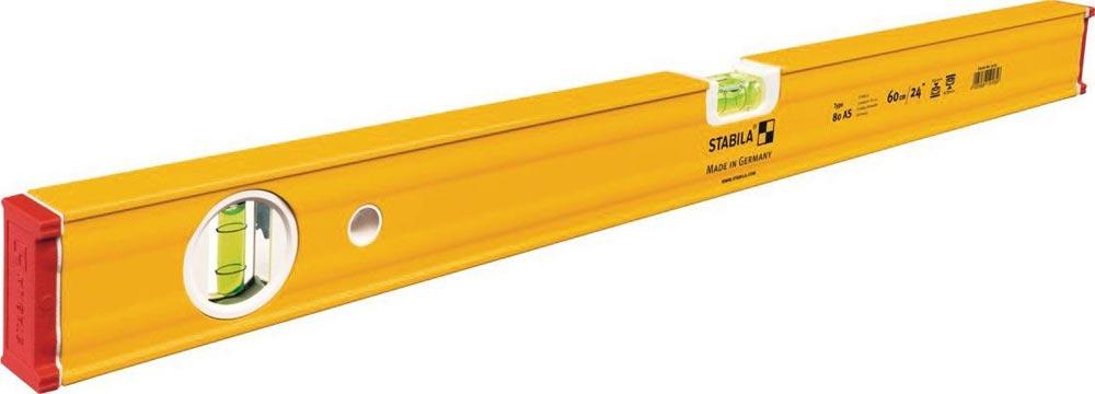 Wasserwaage 80 AS 100 cm Aluminium gelb  0,5 mm/m Wasserwaage 80 AS 100 cm Aluminium gelb  0,5 mm/m