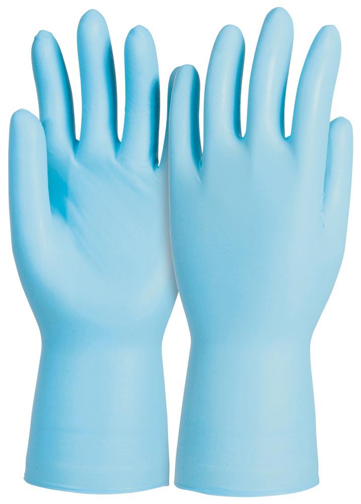 Einweghandschuhe Dermatril P 743 Größe 7 blau Nitril EN 374, EN 455 PSA-Kategorie III 50 Stück / Box