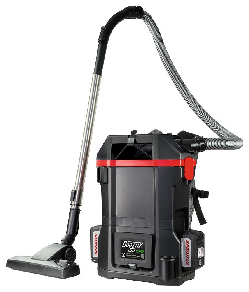 SPRINTUS Rucksacksauger Boostix iGO mit 2 x 18 V (7,5 Ah) Akkus