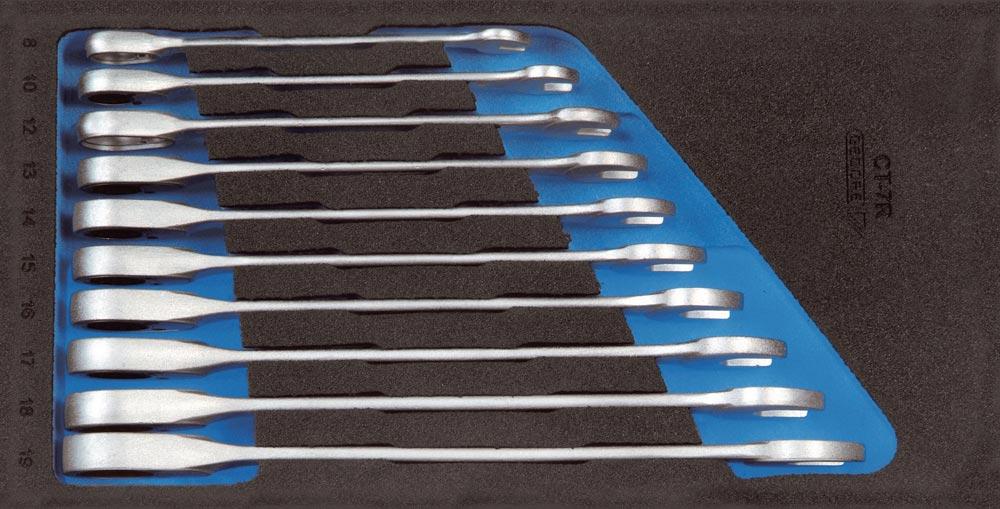 Werkzeugmodul 1500 CT1-7 R 10-teilig 1/3-Modul Ringratschenschlüssel 8-19 mm