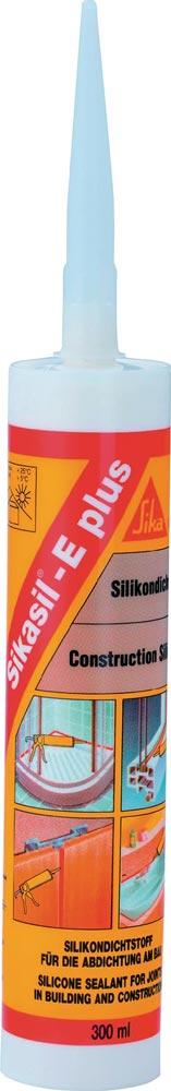 Silicondichtstoff SIKASIL E plus schwarz 300 ml Kartusche