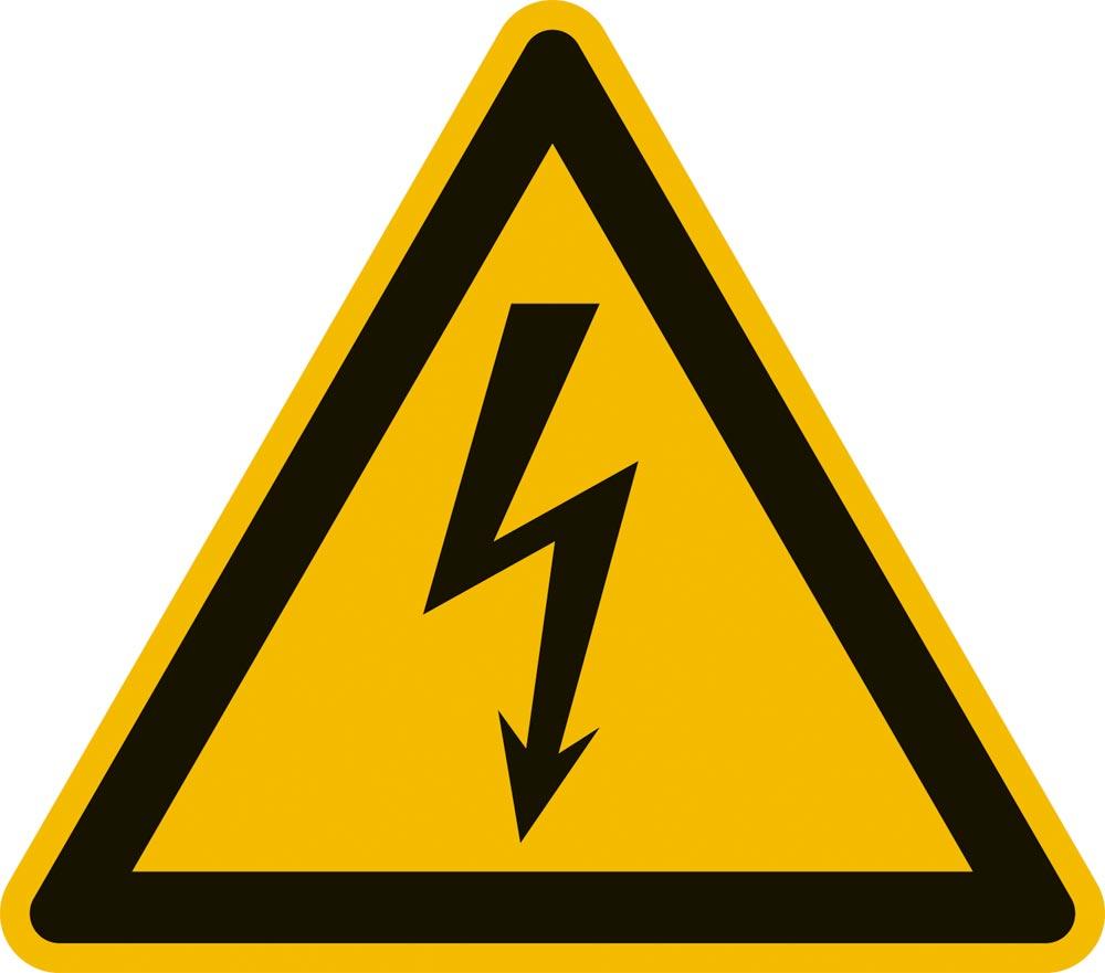 Warnschild, Warnung vor gefährlicher elektrischer Spannung, Folie, 50 mm, 500 Etiketten auf Rolle