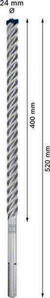Hammerbohrer Expert SDS max-8X Ø 24 mm Arbeits-L.400 mm L.520 mm SDS-max 1 Stück Hammerbohrer Expert SDS max-8X Ø 24 mm Arbeits-L.400 mm L.520 mm SDS-max 1 Stück