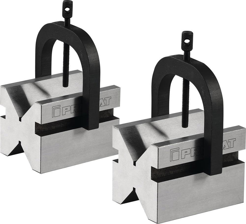 Doppelprismenpaar für Ø 5-50 mm Stahl L75xB55xH55mm Toleranz  0,004 mm