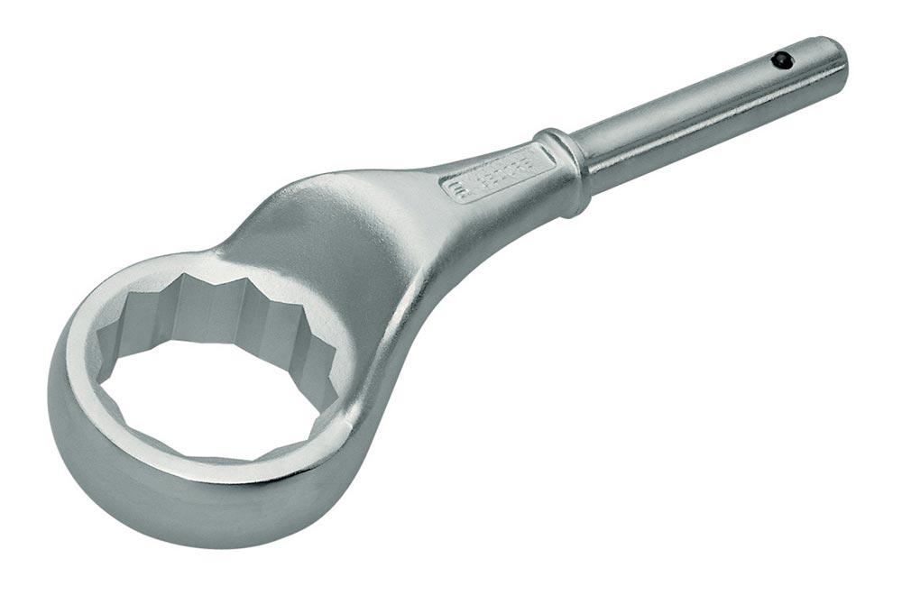 Zugringschlüssel 2 A 24 Schlüsselweite 24 mm Länge 180 mm gekröpft Zugringschlüssel 2 A 24 Schlüsselweite 24 mm Länge 180 mm gekröpft