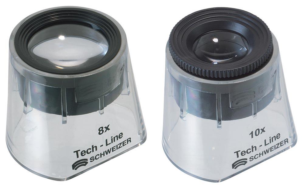 Standlupe Tech-Line Vergrößerung 10x Fix Linsen-Ø 30 mm