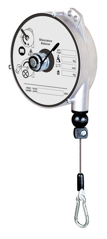 Federzug, Aluminium-Druckgussgehäuse, Traglast 0,4-1 kg, Seillänge 1,6 m