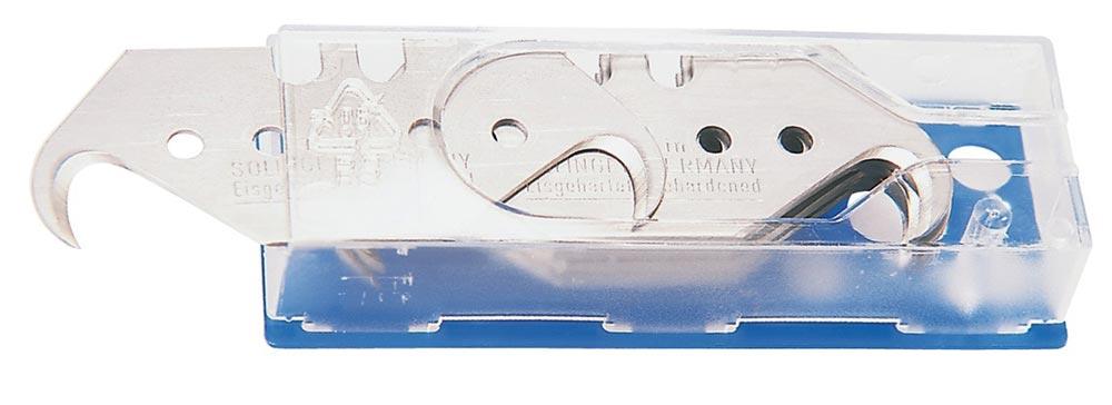 Hakenklinge L48,2xB18,7xS0,65mm Titan mit Lochung 10 Stück / Spender