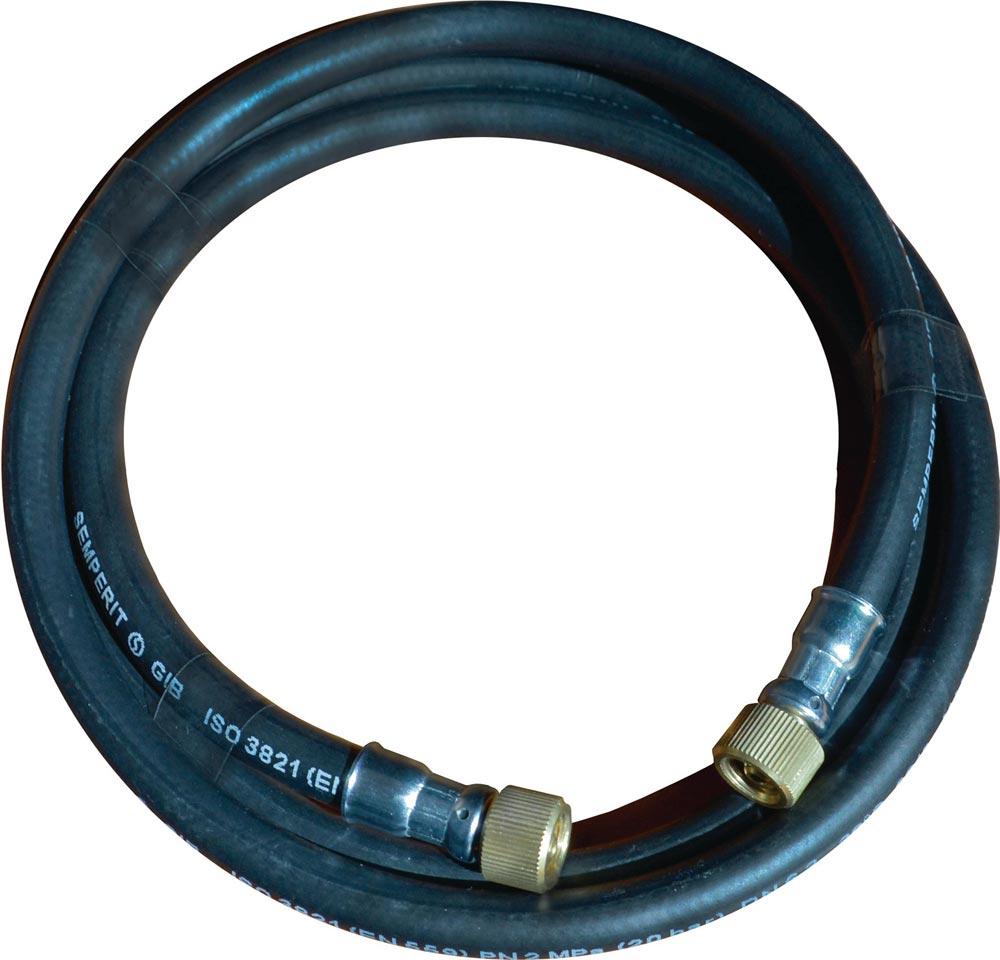 Gasschlauch Länge 1,8 m Innen-Ø 6,3 mm Wandstärke 3 mm schwarz