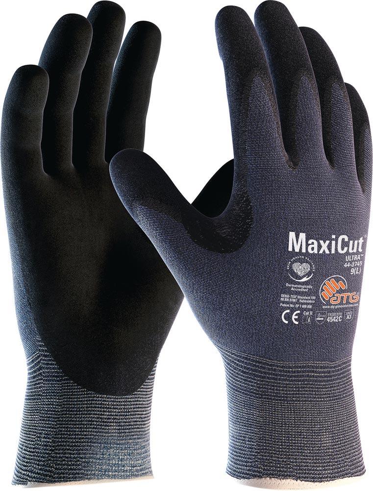 Schnittschutzhandschuhe MaxiCut® Ultra™ 44-3745 Größe 9 blau/schwarz EN 388 PSA-Kategorie II