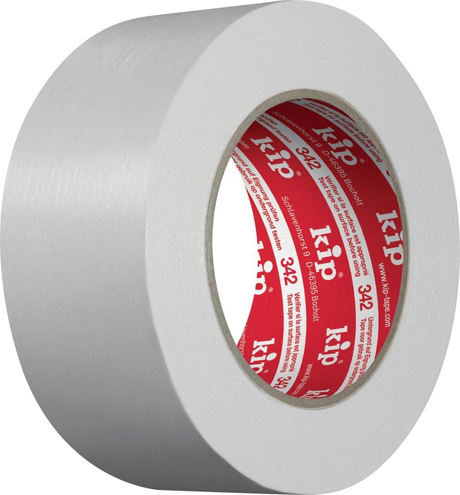 Gewebeteppichband 342 Länge 25 m Breite 50 mm weiß Rolle