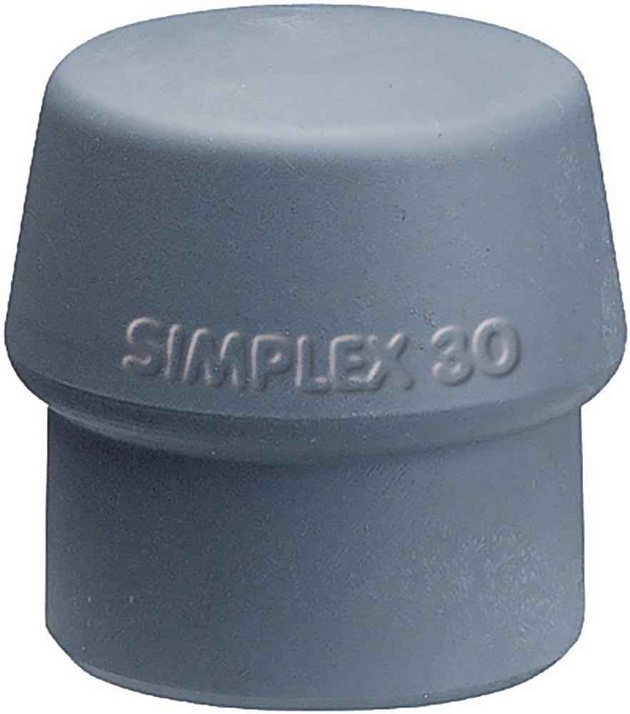 Schonhammerkopf SIMPLEX Kopf-Ø 30 mm TPE-mid grau mittelhart Schonhammerkopf SIMPLEX Kopf-Ø 30 mm TPE-mid grau mittelhart