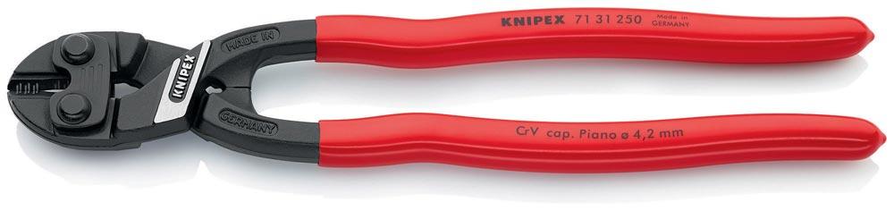 Kompaktbolzenschneider CoBolt® Länge 250 mm Kunststoffüberzug gerade 4,2 mm mit Aussparung weich mittel 6 mm hart 4,3 mm
