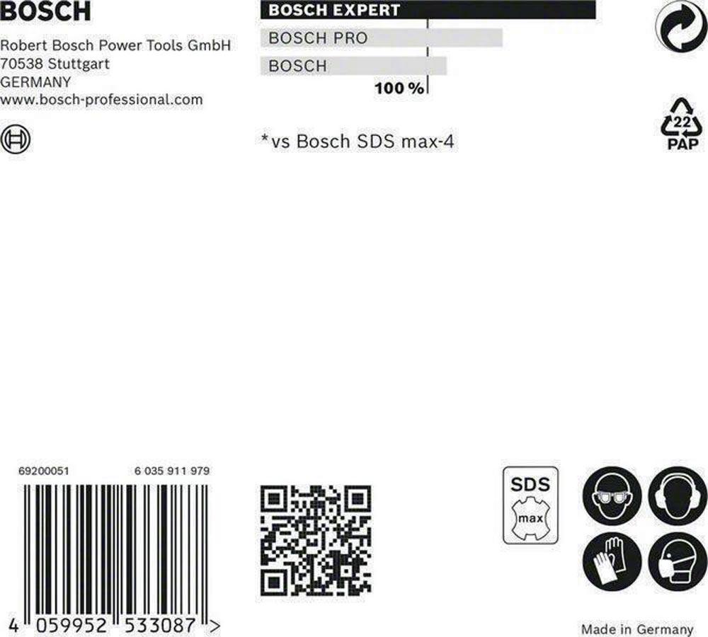 Hammerbohrer Expert SDS max-8X Ø 22 mm Arbeits-L.400 mm L.520 mm SDS-max 1 Stück Hammerbohrer Expert SDS max-8X Ø 22 mm Arbeits-L.400 mm L.520 mm SDS-max 1 Stück