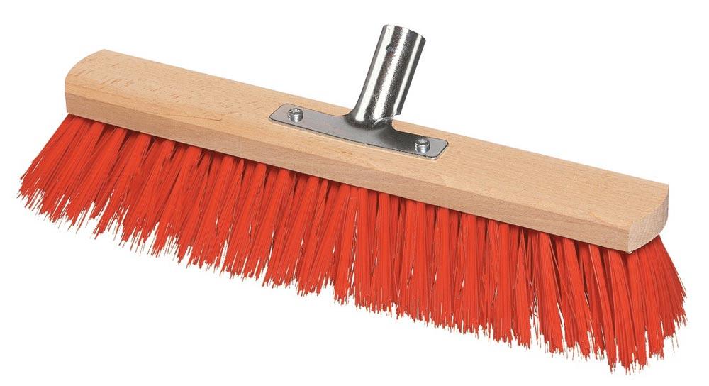 Besen Elaston Länge 400 mm mit Metallstielhalter Flachholz