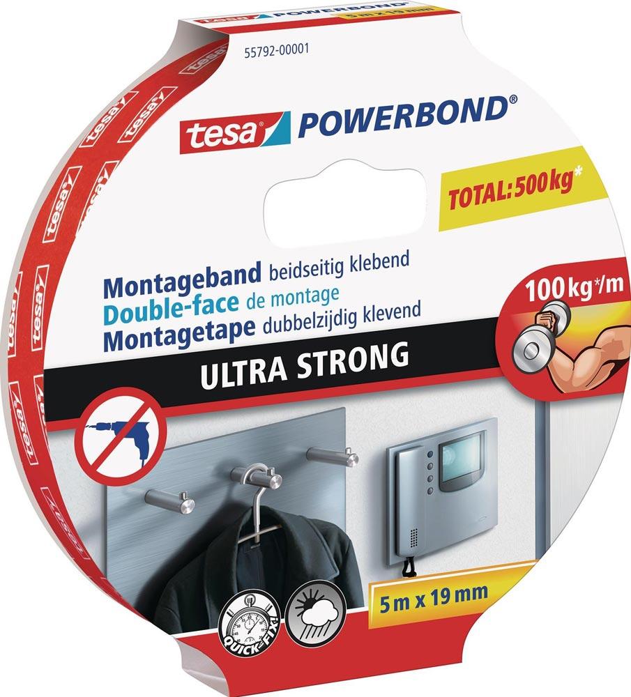 Montageband Powerbond Ultra Strong 55792 weiss Länge 5 m Breite 19 mm Rolle