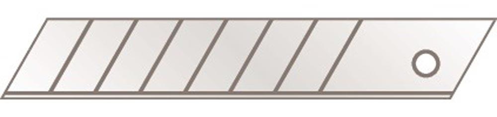 Abbrechklinge Nr. 77 L109,6xB17,8xS0,5mm 7 Sollbruchstellen 10 Stück / Klarsichtverpackung