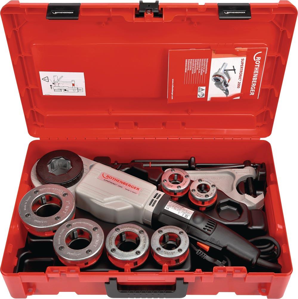 Gewindeschneidmaschine SUPERTRONIC® 2000 Set, BSPT R 1/2-2  1010 W Gewindeschneidmaschine SUPERTRONIC® 2000 Set, BSPT R 1/2-2  1010 W