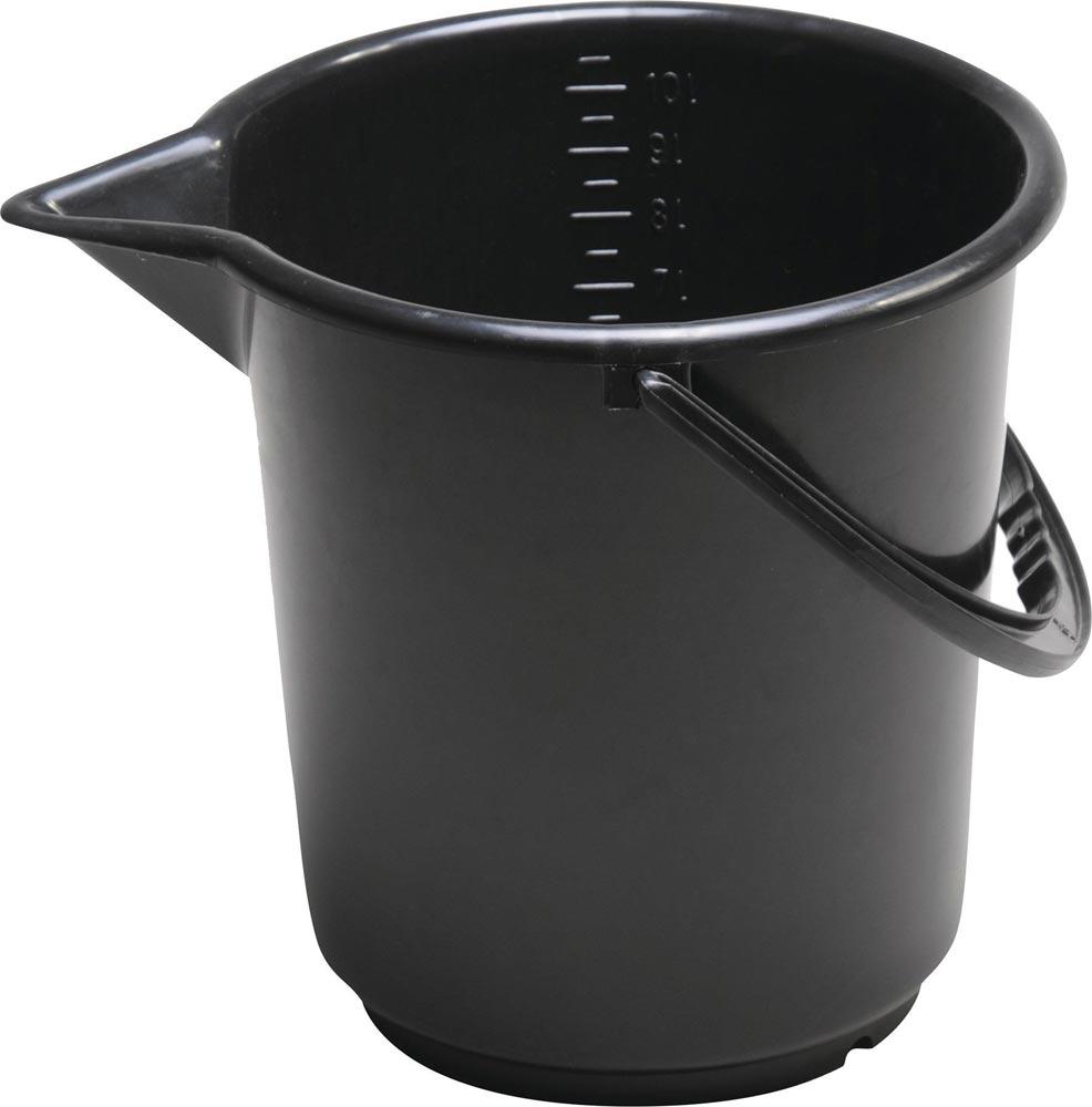 Eimer 10,5 l HD-Polyethylen schwarz Kunststoffbügel Ø 286 mm Höhe 283 mm
