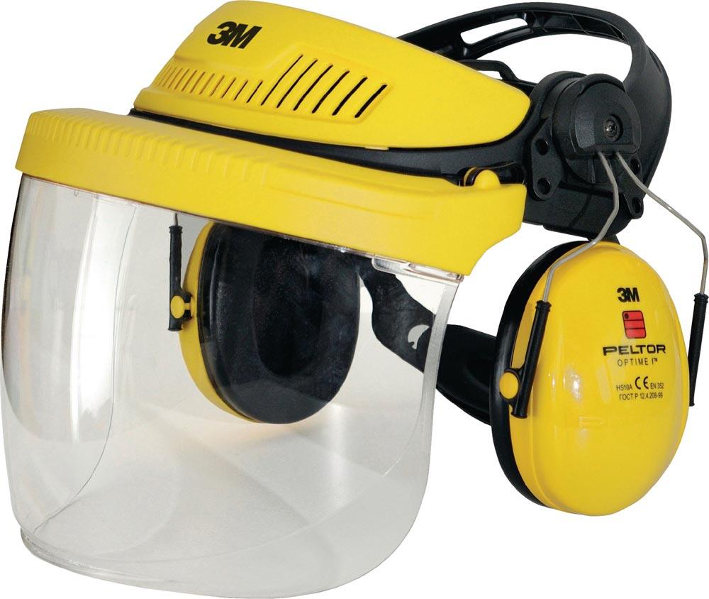 Gesichts-/Gehörschutzkombination G5V5F1H51 Klarsichtvisier Polycarbonat EN 166 EN 352-1-3