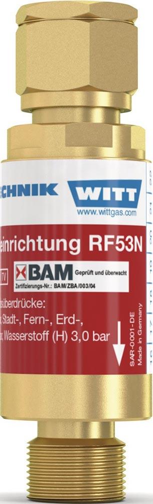 Sicherheitseinrichtung TYP RF 53 N G 1/4 RH O2, Druckluft, nicht brennbare Gase