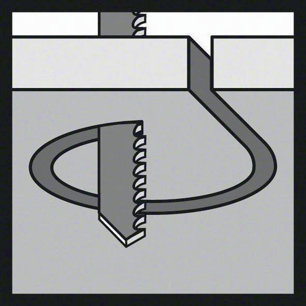 Stichsägeblatt T 101 AO Gesamtlänge 83 mm Zahnteilung 1,4 mm HCS 5 Stück / Karte