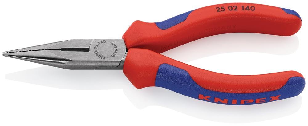 Flachrundzange Länge 140 mm flach/rund gerade poliert Mehrkomponenten-Hüllen Flachrundzange Länge 140 mm flach/rund gerade poliert Mehrkomponenten-Hüllen