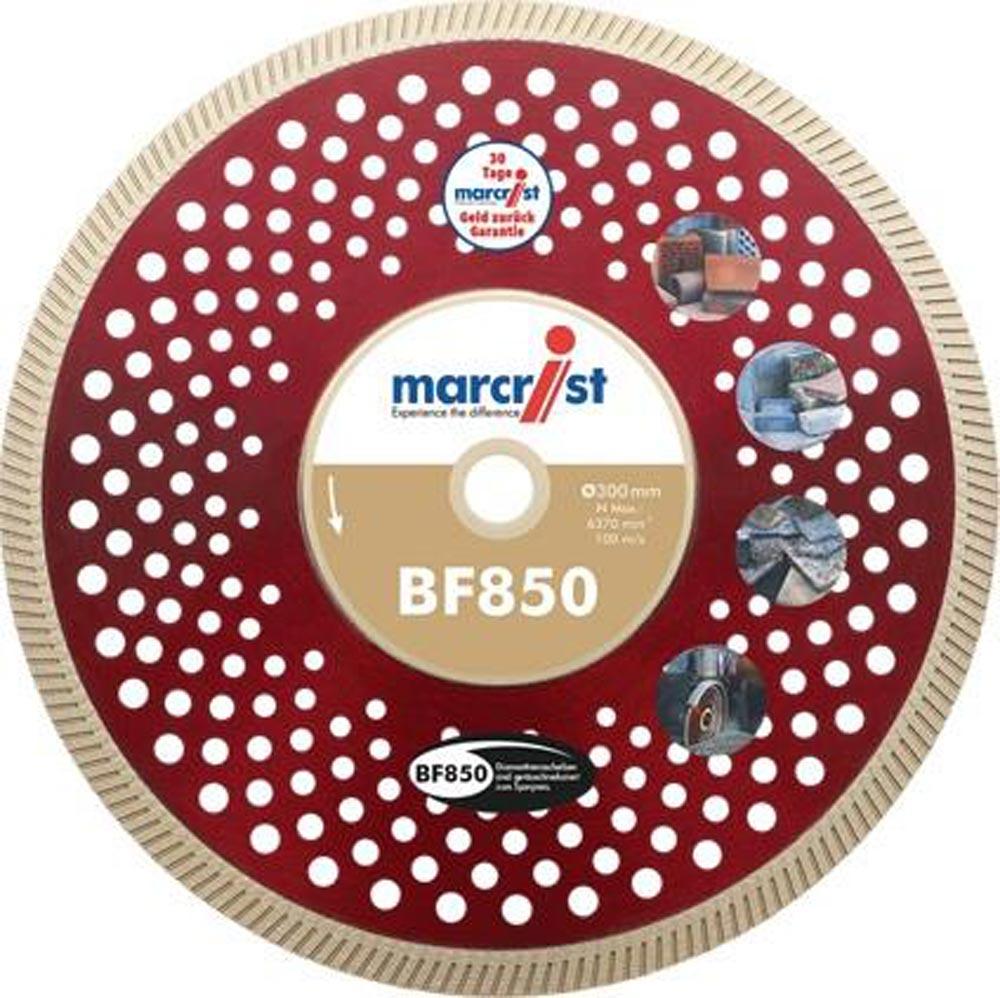 Diamanttrennscheibe BF850 Ø 125 mm Bohrung 22,23 mm Segmenthöhe 7 mm Segmentstärke 1,5 mm Diamanttrennscheibe BF850 Ø 125 mm Bohrung 22,23 mm Segmenthöhe 7 mm Segmentstärke 1,5 mm