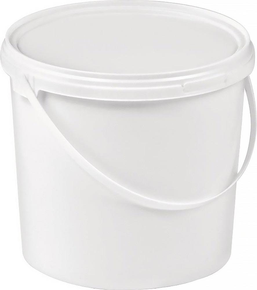 Eimer 15 l PP weiß mit Bügelgriff und Stülpdeckel Ø 308 mm Höhe 316 mm
