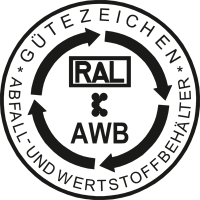 Müllgroßbehälter 120 l HDPE grün fahrbar, nach EN 840