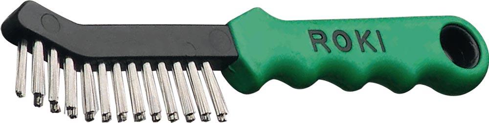 Drahtbürste ROKI® Länge 225 mm 0,35 mm VA 2-reihig Drahtbürste ROKI® Länge 225 mm 0,35 mm VA 2-reihig