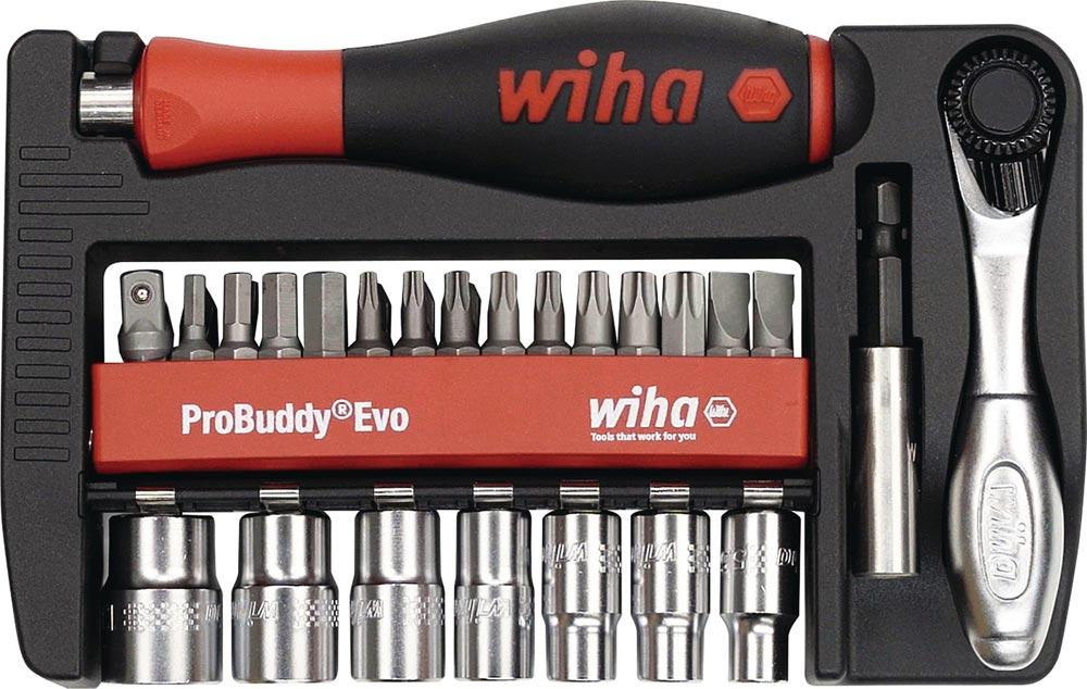 Bit-/Steckschlüssel-Set ProBuddy Evo 40-teilig Schlitz/PH/PZD/TX/TX-BO/Knarre/Bits