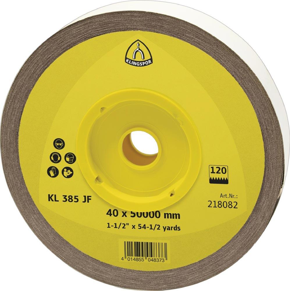 Schleifgeweberolle KL 385 JF 115 mm Körnung 100 für Metall Korund Schleifgeweberolle KL 385 JF 115 mm Körnung 100 für Metall Korund