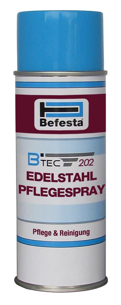 Edelstahl Pflegeu. Reinigungsspray Btec 202, 400 ml
