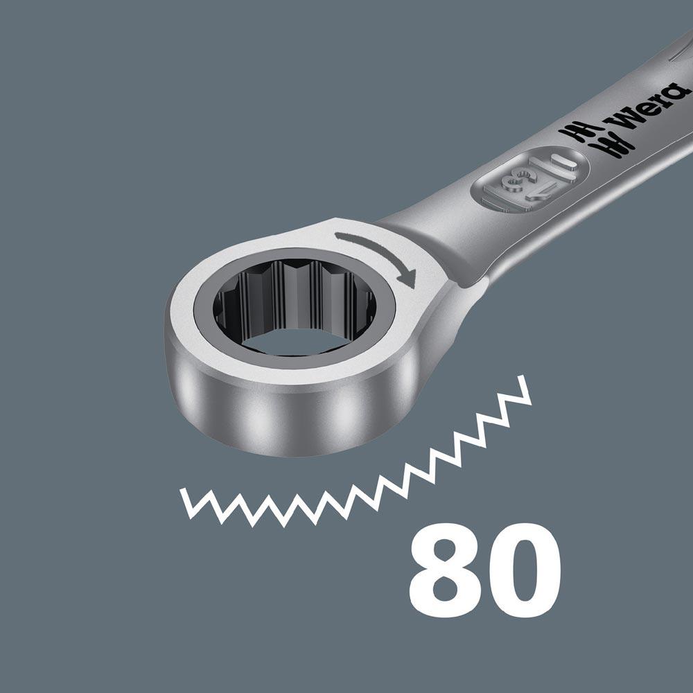 Maulringratschenschlüssel Joker Schlüsselweite 18 mm Länge 234 mm umschaltbar, Ringseite 15 