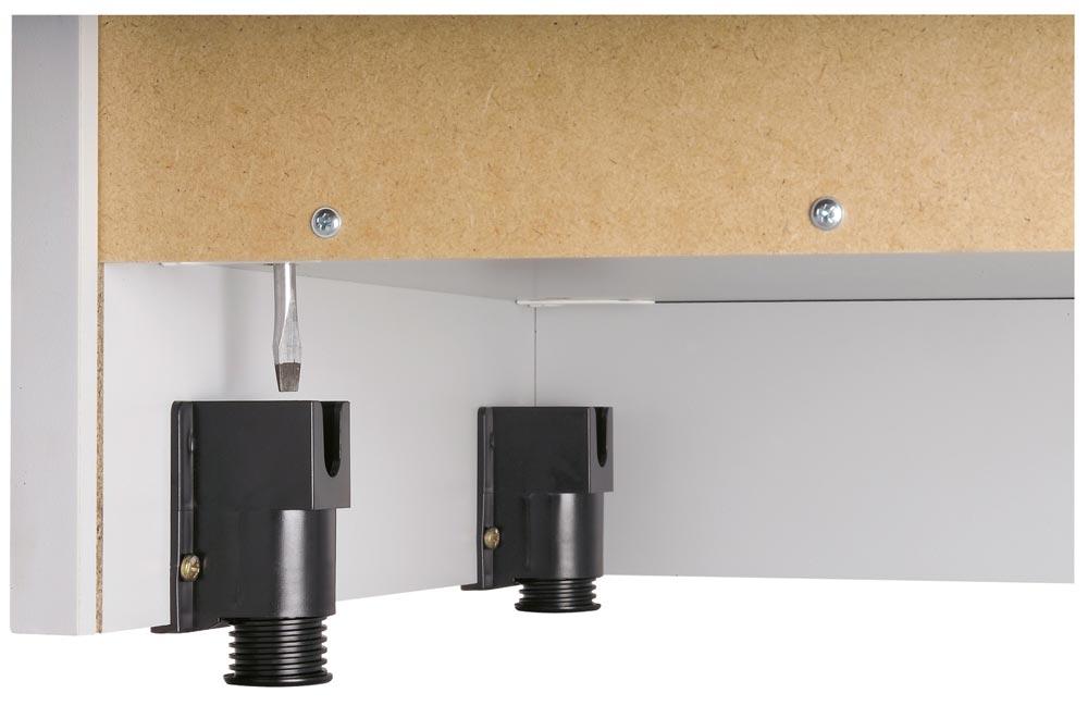 Anstellcontainer, BxTxH 400x800x720-760, 4 Fächer, lichtgrau Anstellcontainer, BxTxH 400x800x720-760, 4 Fächer, lichtgrau